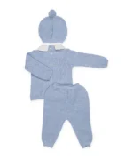 Completo Nascita 3 pz Tricot Azzurro Juliana - immagine 2